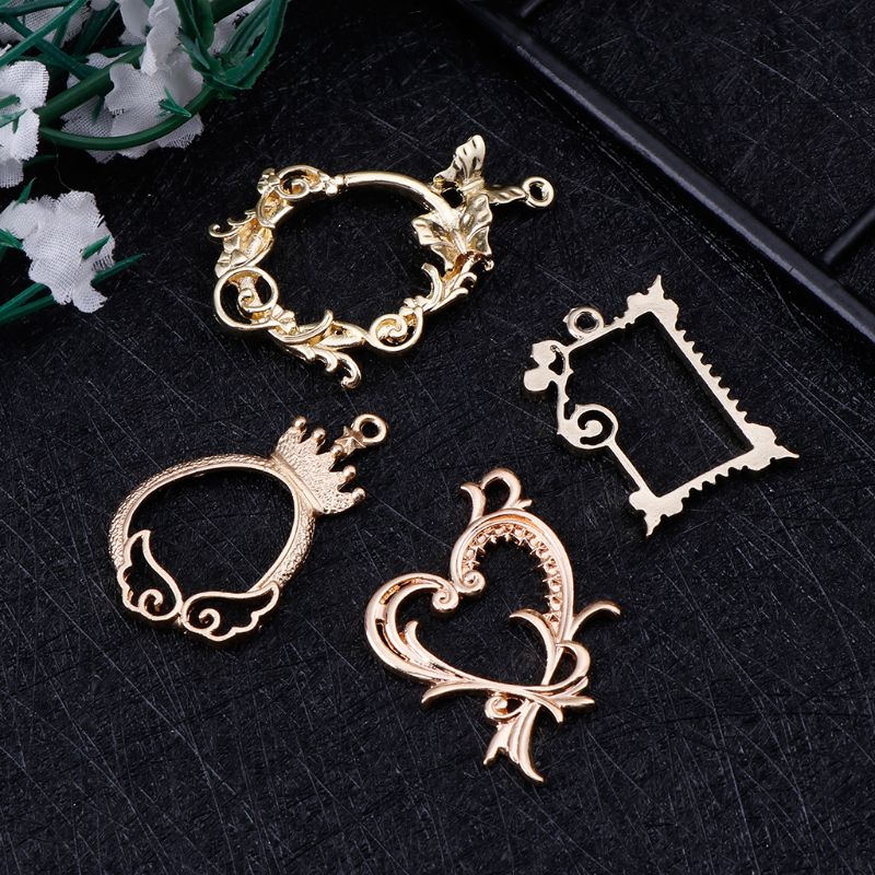 Jewelry Making Uv Resin Kit - 4 Pcs Metalen Frame Antieke Prachtige