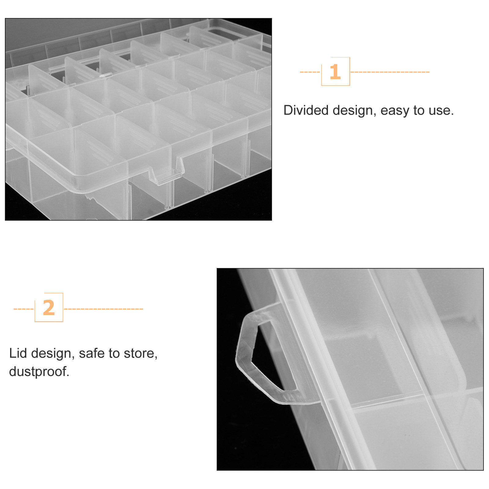 Jewelry Making Organizer - 2 stuks plastic opbergdoos met vakverdelers