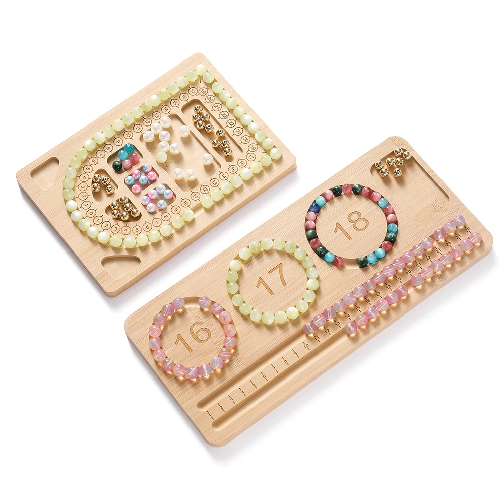 Jewelry Making Desk - Houten gevlokte kralenbak DIY armband ketting