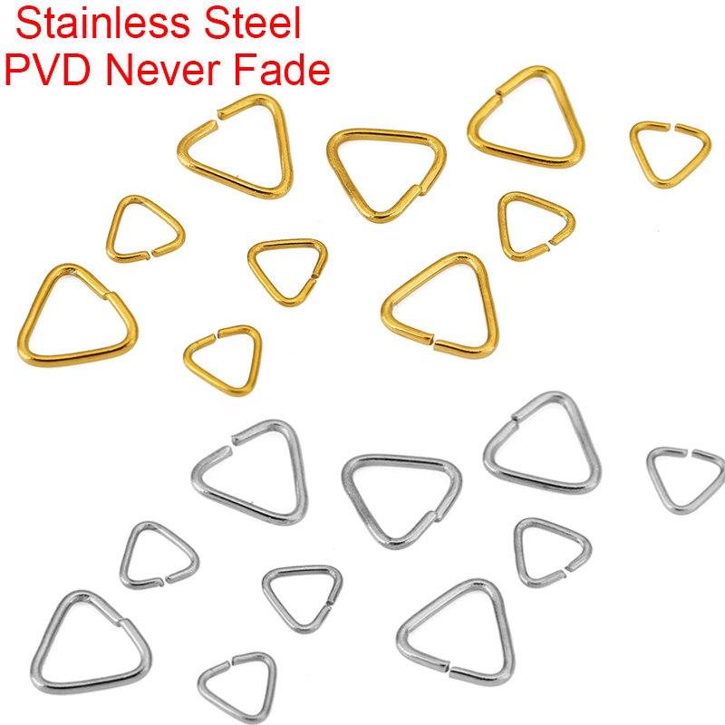 Jewelry Making Closed Jump Rings - 50 stuks 5mm 8mm RVS Driehoekige