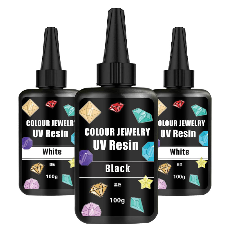 Jewelry Making Uv Resin Kit - Gekleurde UV-hars 100 g witte en