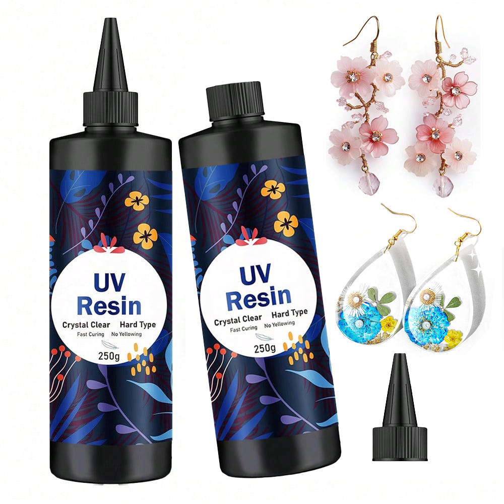 Jewelry Making Uv Resin Kit - 250g/500g UV-hars, heldere harde lijm, zonne-geactiveerde