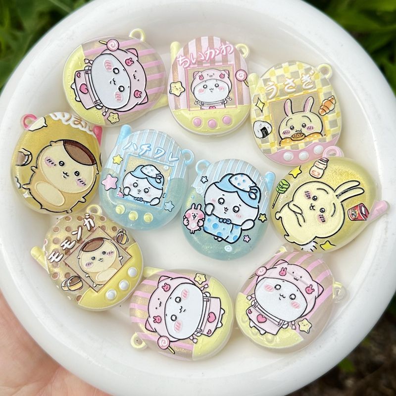 Jewelry Making With Beads - Cartoon Lichtgevende Geprinte Chiikawa Sleutelhanger Tas