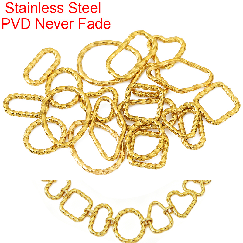 Jewelry Making Closed Jump Rings - 10 stuks roestvrijstalen gesloten gedraaide jump