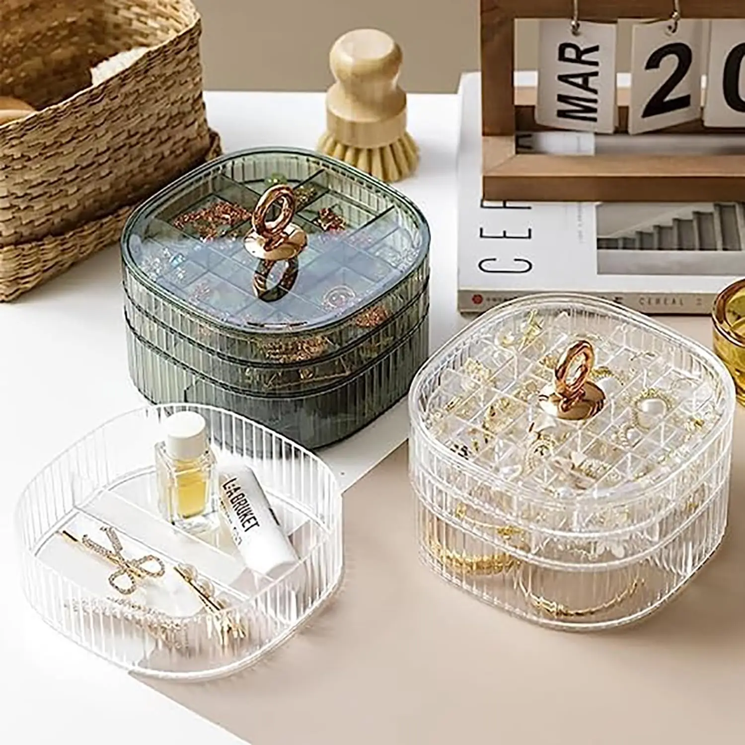 Jewelry Making Organizer - Sieradendoos, sieradenorganizer met handvat, doorzichtige sieradendozen