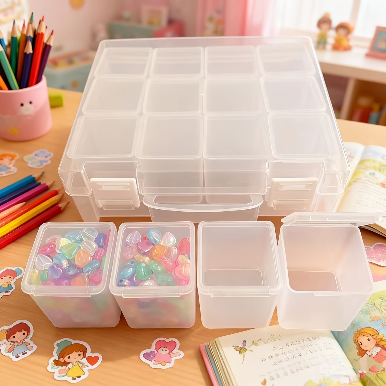 Jewelry Making Organizer - 12-delige grote opbergbox set van plastic