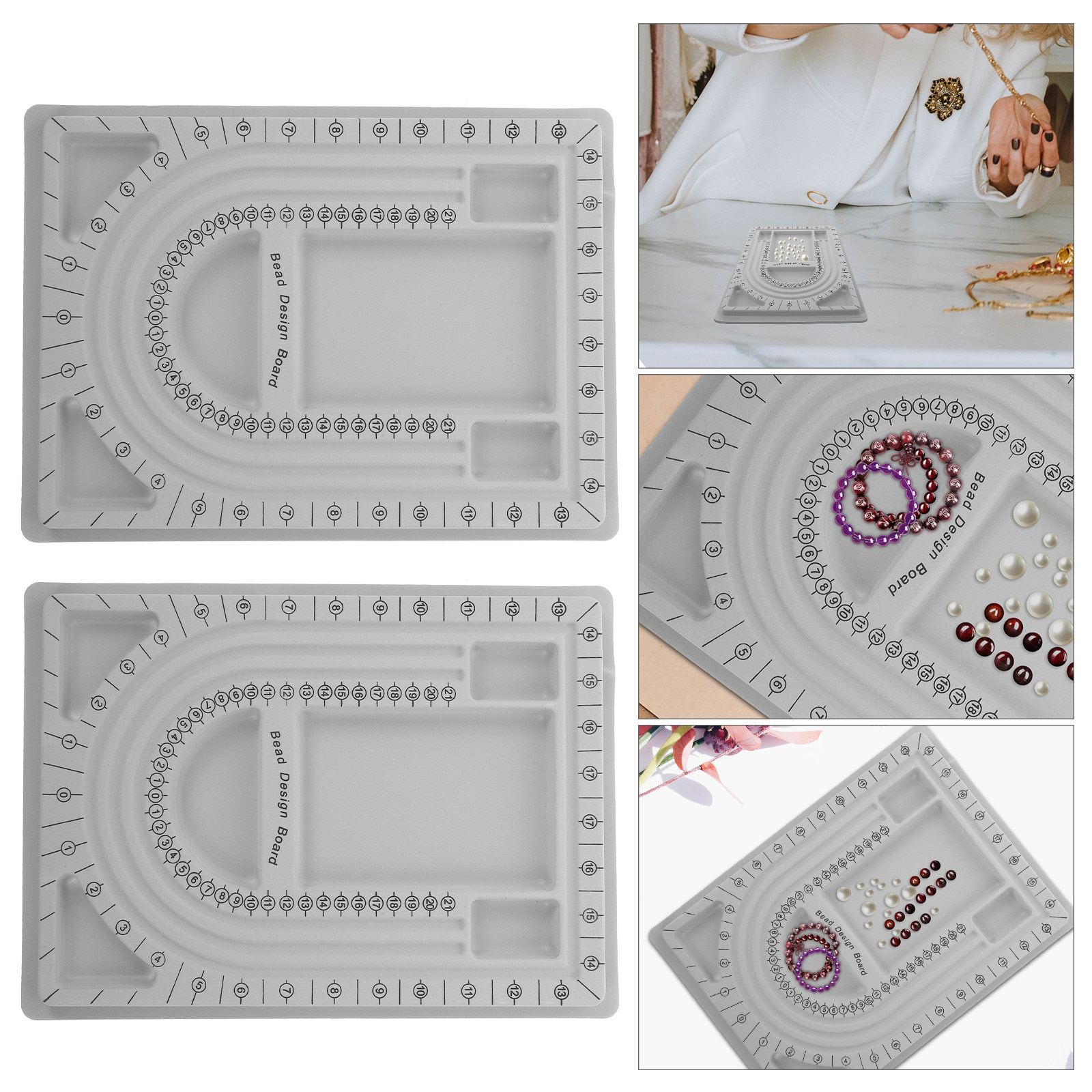 Jewelry Making Organizer - 2 stuks kralenontwerpplank voor het maken
