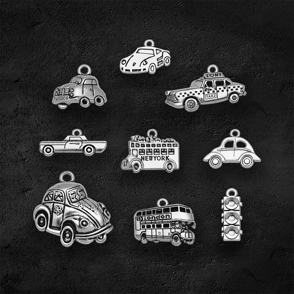 Verzilverd Taxi Bus Auto Reize - Jewelry Making York recensie en prijs