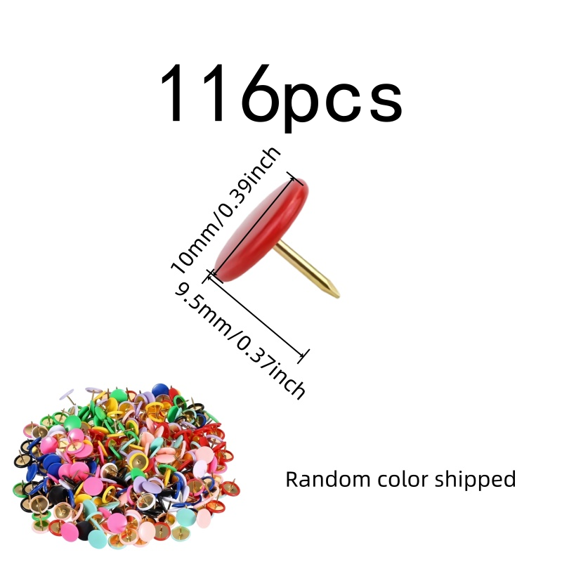 116 stuks push-pins met ronde  - Head Pin Assorted recensie en prijs