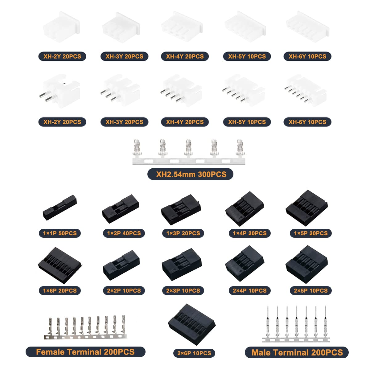 1080 Stuks Dupont/JST-XH Termi - Head Pin Assorted recensie en prijs