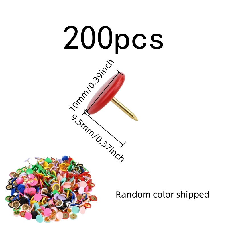 200 stuks push-pins met ronde  - Head Pin Assorted recensie en prijs
