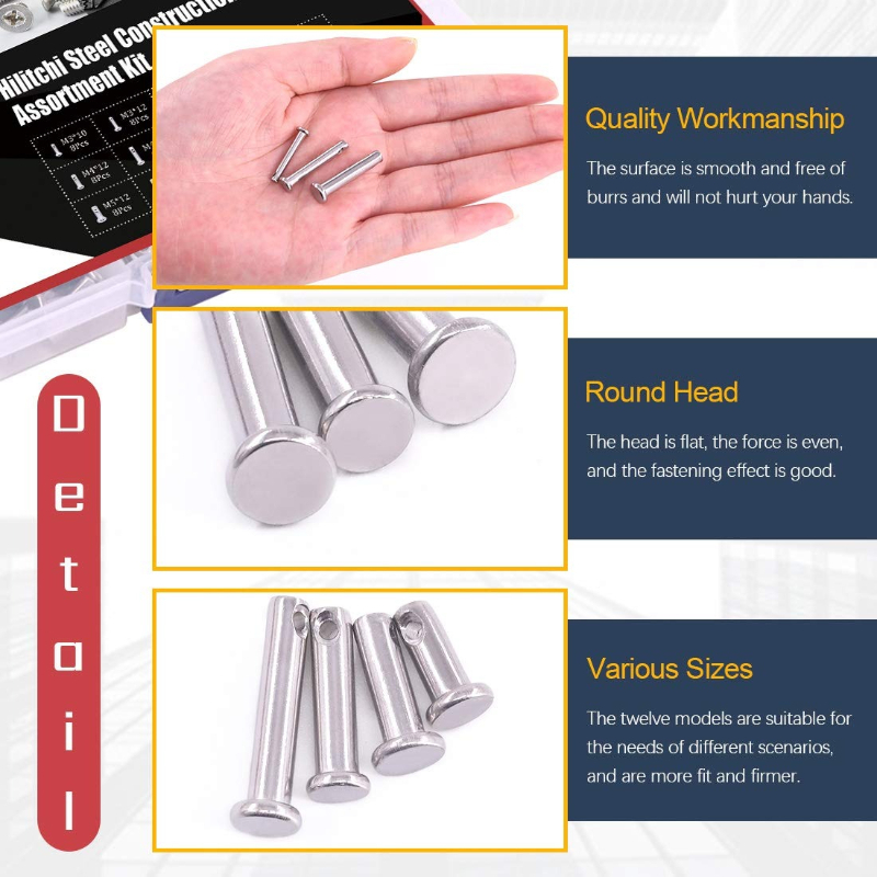 96 stuks 304 roestvrijstalen m - Head Pin Assorted recensie en prijs