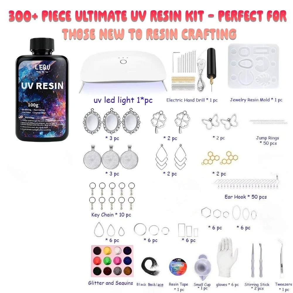 300-delige UV-harsset, 100g tr - Jewelry Making Uv Resin Kit recensie en prijs