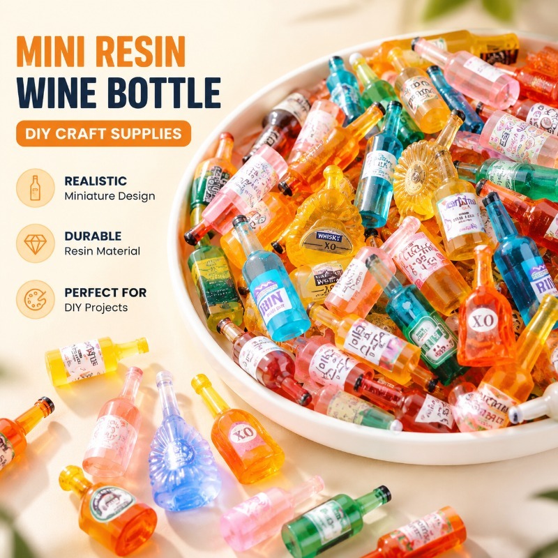 Miniatuur gesimuleerde wijnfle - Jewelry Making Resin recensie en prijs