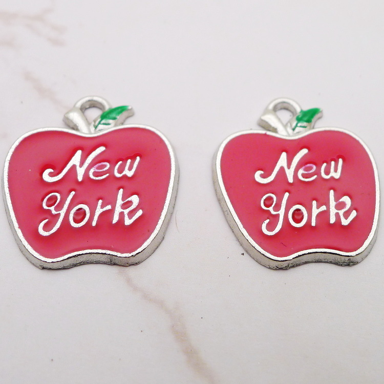 10 stuks emaille appel New Yor - Jewelry Making York recensie en prijs