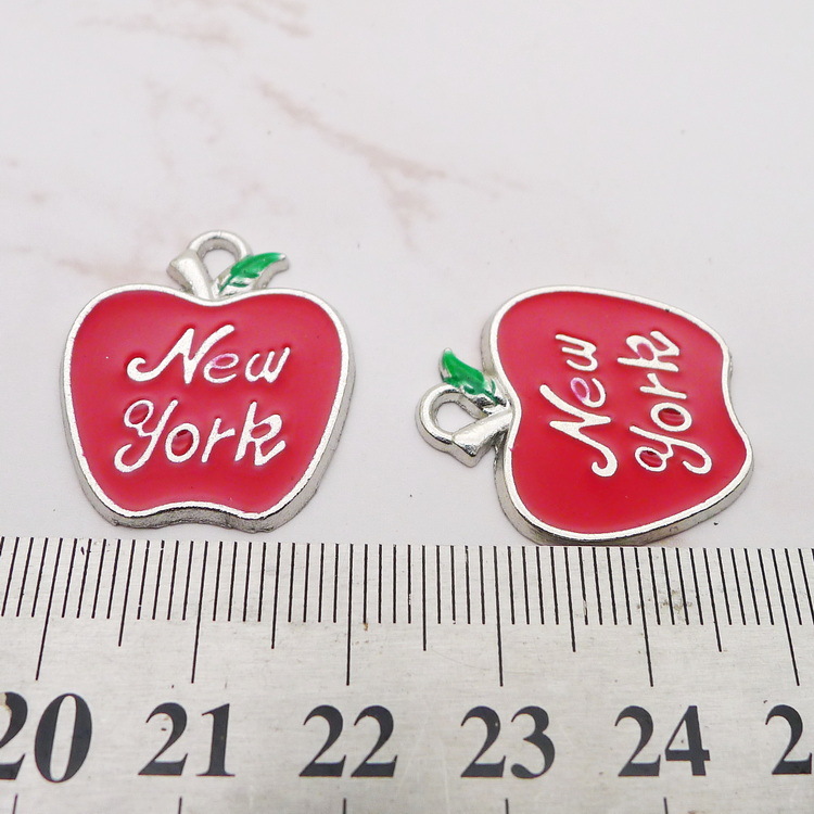 10 stuks emaille appel New Yor - Jewelry Making York recensie en prijs