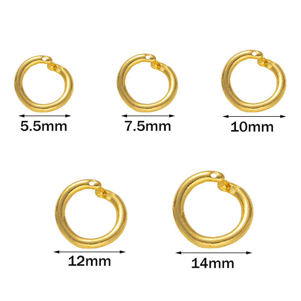 10 stuks 18K verguld messing v - Jewelry Making Closed Jump Rings recensie en prijs