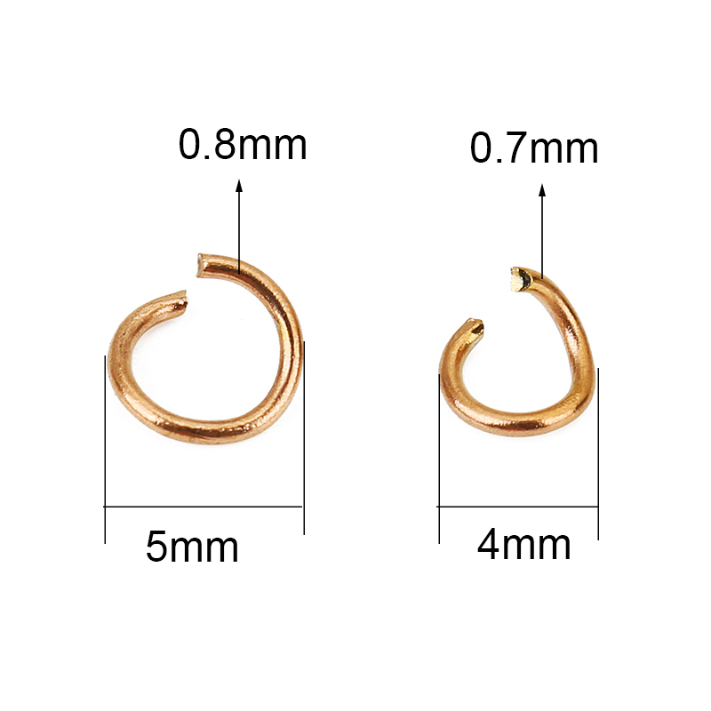 100 stuks rosé gouden geplatee - Jewelry Making Closed Jump Rings recensie en prijs